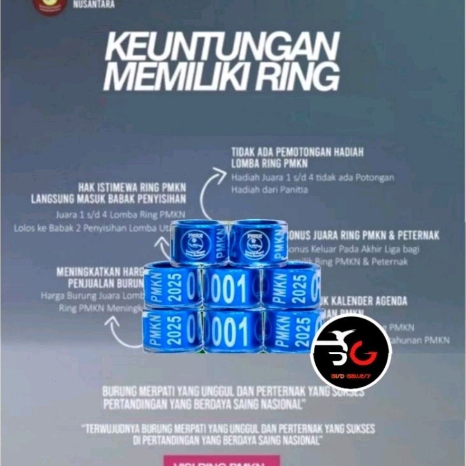 RING PMKN 2025 RING MERPATI PMKN RESMI ORIGINAL satuan