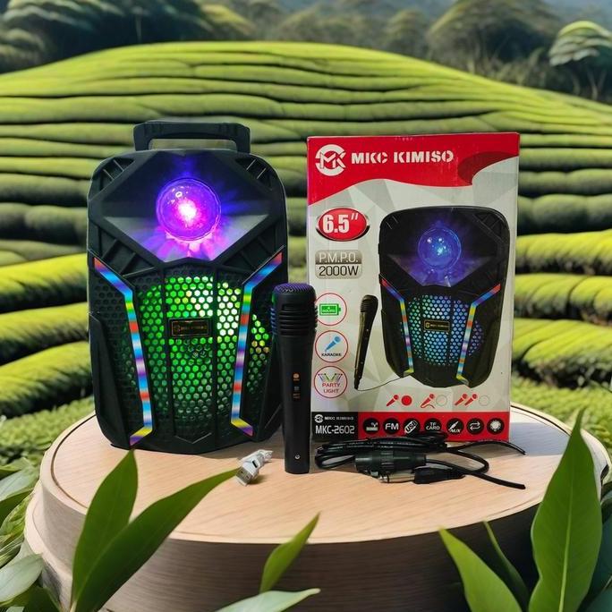 GRASSSTEKNO Speaker Bluetoot Karaoke QS-2602 SPEAKER BLUETOOTH PROTABLE 6'5 QS -2602 PLUS MIC KARAOK