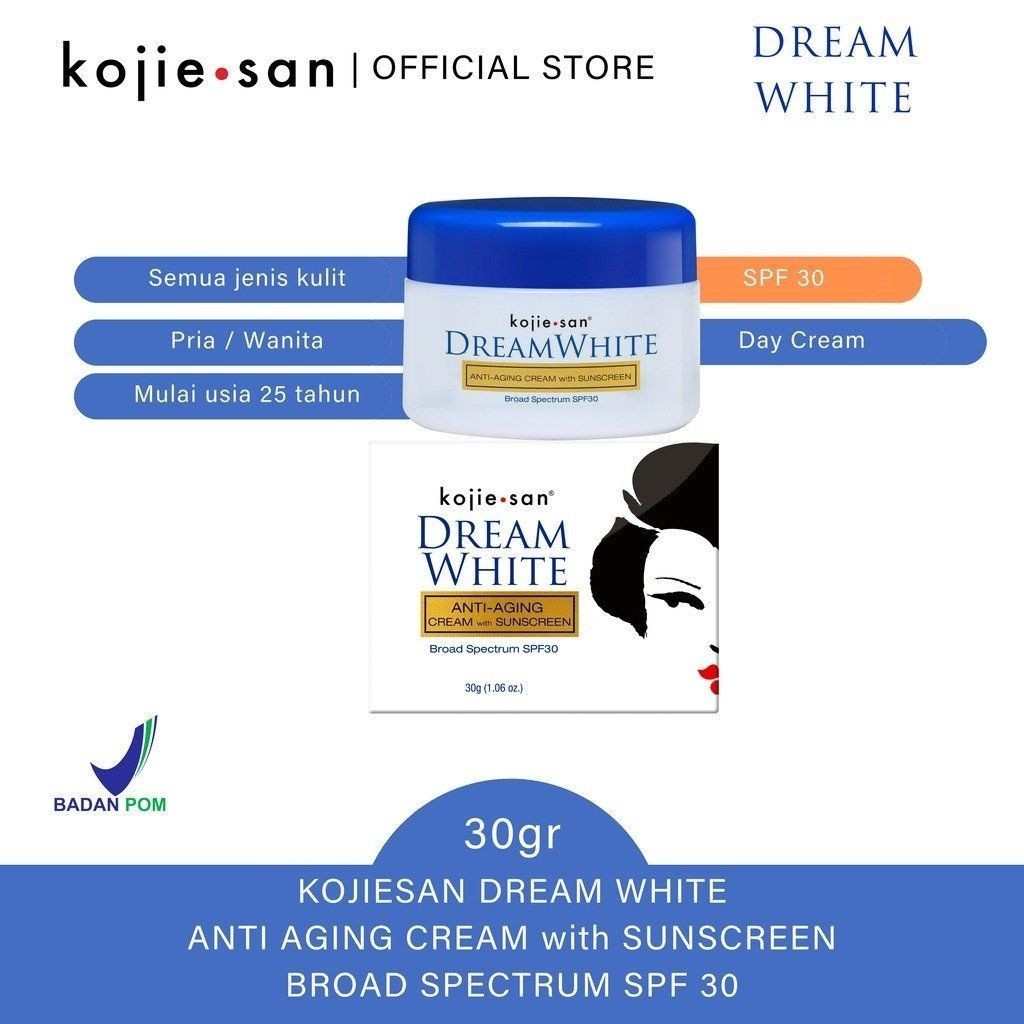 Kojiesan DreamWhite Anti Day Face Cream 30gr With Sunscreen With Krim Kojie San