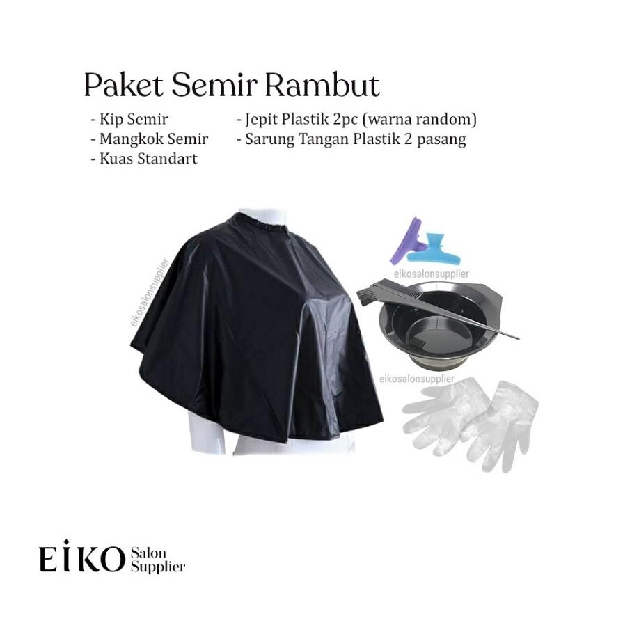 [Flashshow] Paket ALat Cat Semir Rambut Topi Plastik Salon Barber Shop Lengkap
