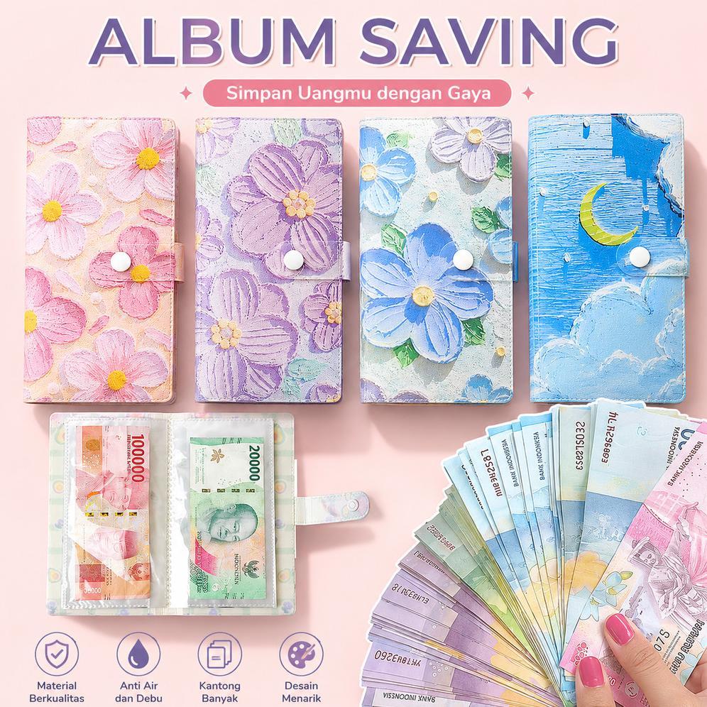 Dompet Disiplin Mini 100 Slot Binder Uang Kertas Pengatur Keuangan Bulanan Dompet Tabungan Saving Ch