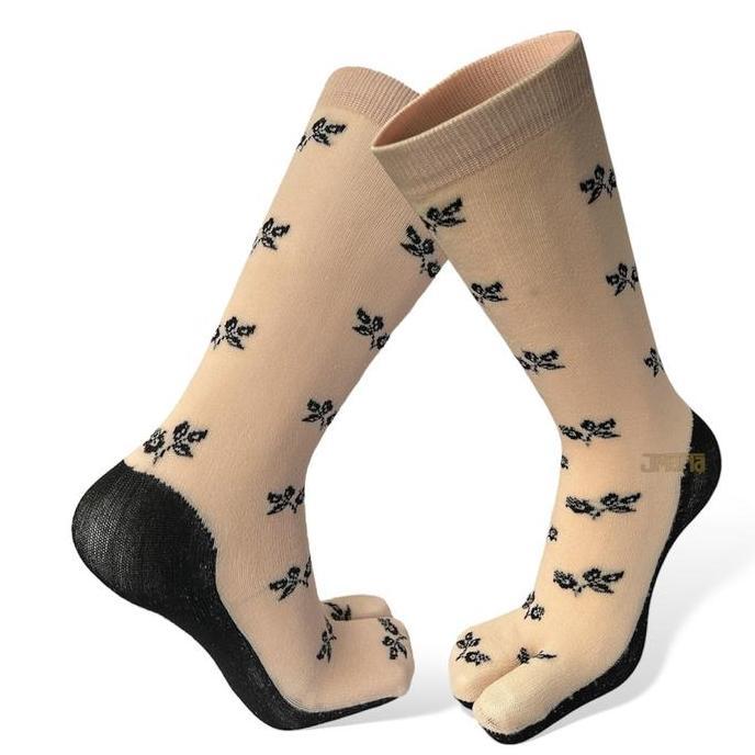 Allthebest- 12 Pasang Kaos Kaki Motif Cewek Jempol Batik Muslimah warna kulit Panjang-Pendek- Wanita