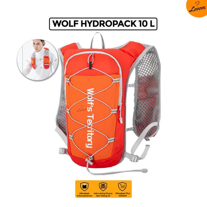 Tas Gunung Rompi Lari Hiking Alam / Running Packs Vest backpacks Outdoor / Light Hydropack Bag -Wolf