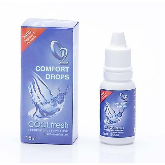 Eyekit- O2 Comfort Drops Cool Fresh Lubricating & Rewetting 15Ml Untuk Soft Dan Color Lens Softleens