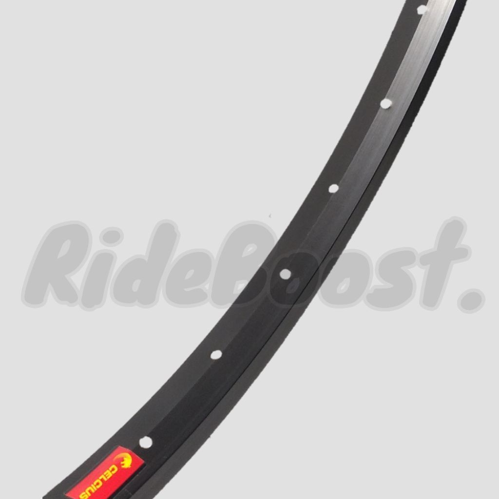 VELG 26 MTB HITAM LUBANG 36 ALLOY SINGLE WALL