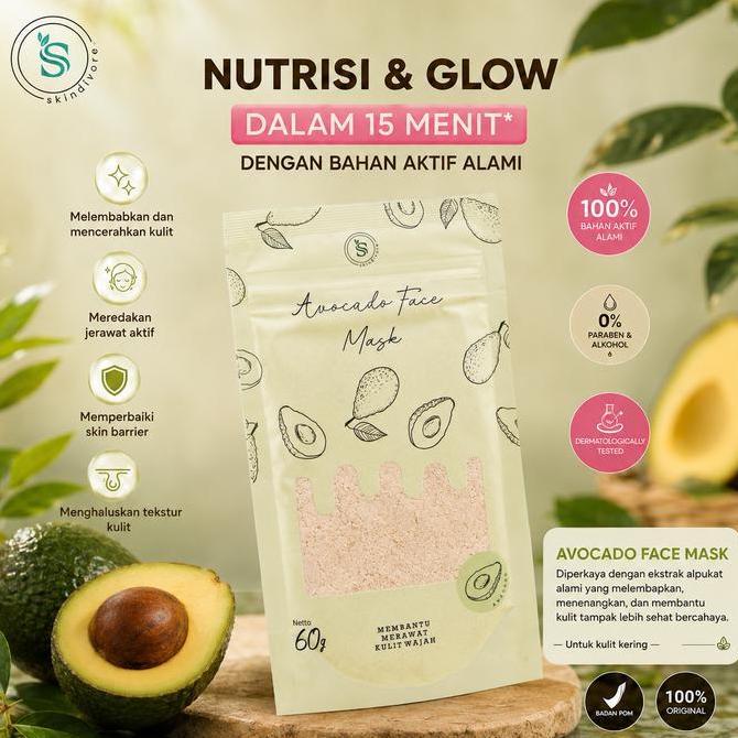 Lovely- [Khusus ] Masker Organik Skindivore Fullsize 60Gr | Bpom