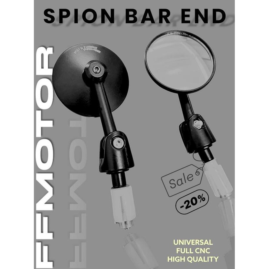 DR355 - Spion Jalu Bulat Bar End Scoopy Beat Fi Nmax Beat Street Universal Kaca Bening - Fast n Furi