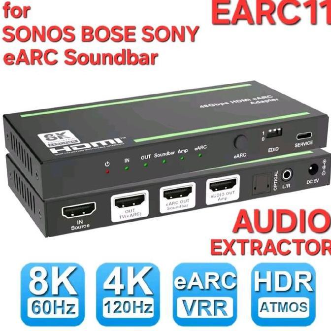 AVPRO AVQ-EARC11 8K HDMI 2.1 EARC / ARC TV ADAPTER FOR SOUNDBAR EARC SPEAKER LIKE SONOS BOSE SONY FA