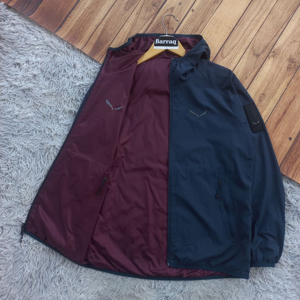 Salewa New Logo Revesible Jacket Windbreaker Bolak Balik NOT goretex blocktech running sports lightw