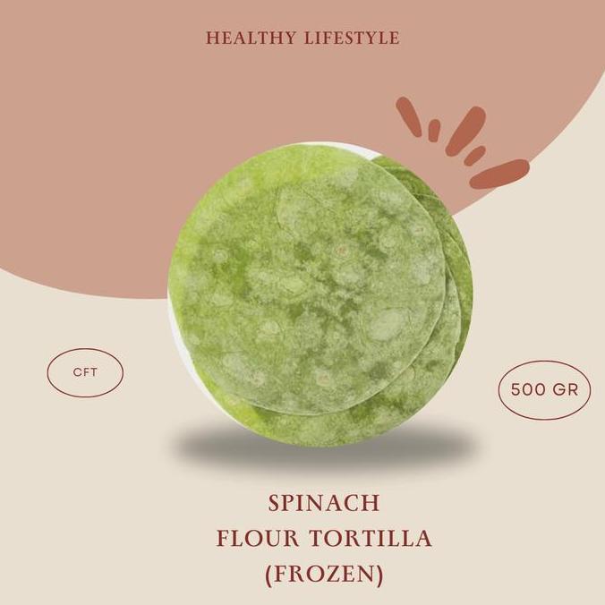 Po - Kebab Wrap - Flour Tortilla - Spinach Bayam (20 Cm) Frozen Vegan