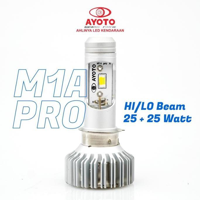 Okerace- Lampu Motor Depan Led Ayoto M1A M7A H6 Ac Dc Motor Bebek Matic Ac Dc