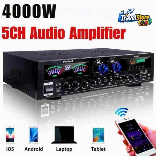 Amplifier Karaoke Bluetooth Sunbuck Ampli Audio HIFI Sunbuck Microphone HiFi USB MP3 Player
