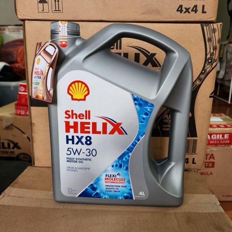 OLI Shell helix HX8 5W-30 | ORIGINAL | HX8 4 LITER | BARE HIJAU Diskon