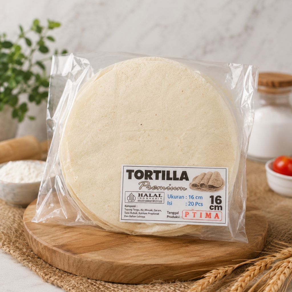 Kulit Kebab Tortila Mini 16 cm - 20 Lembar, Crispy dan Praktis untuk Kebab Mini