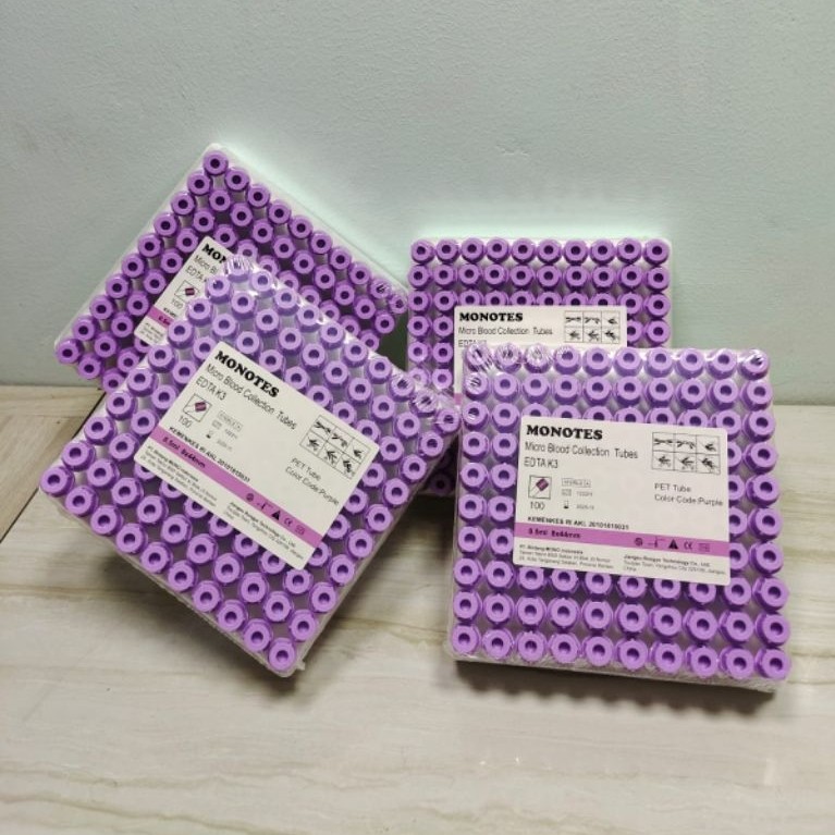 MONOTES Vacutainer EDTA 0,5 ml Tabung Darah Micro Tube EDTA K3 0.5ml / K3 EDTA