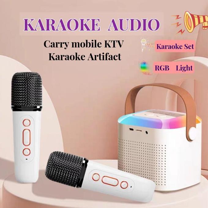 ziurastore1211 - pplus portable wireless bluetooth speaker 1mic 1 set karaoke speaker cute wireless 