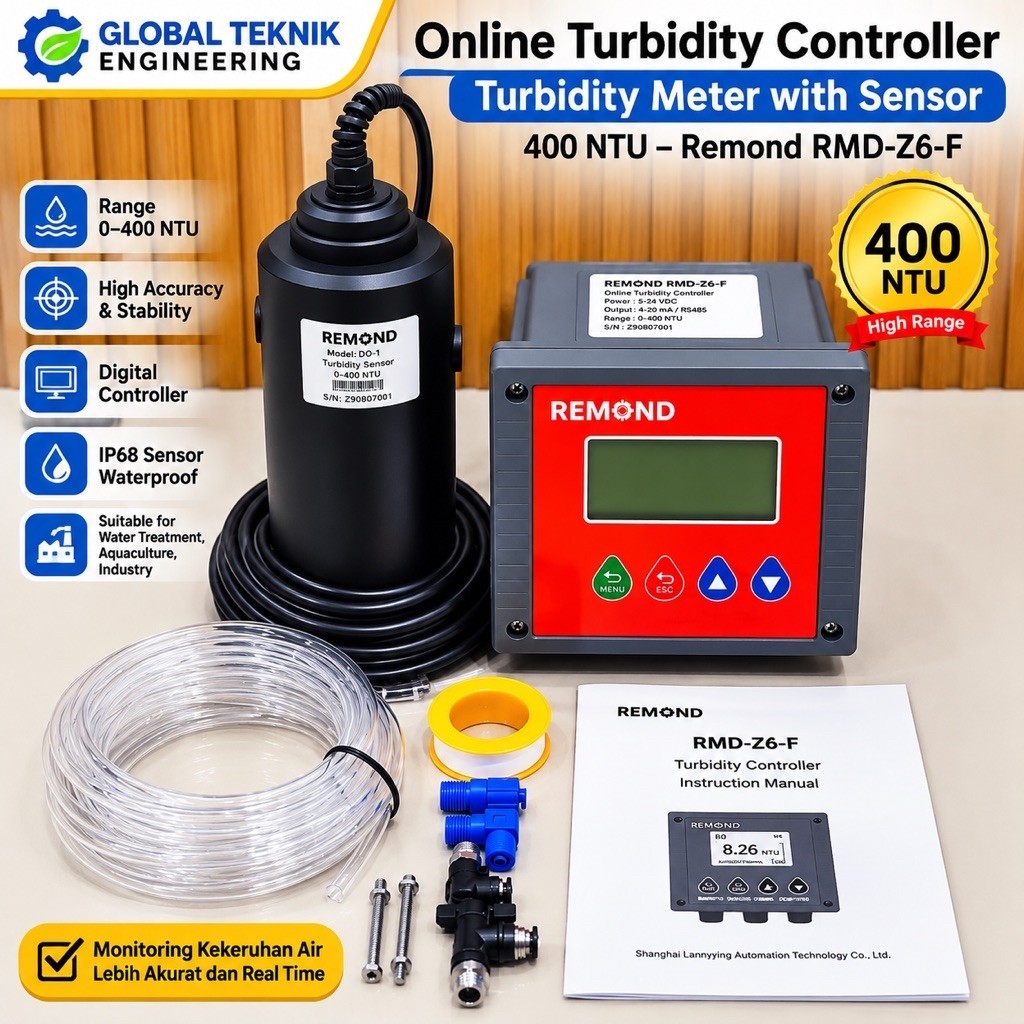 Online turbidity controller turbidity meter with sensor 400 NTU Remond RMD-Z6-F   Online turbidity c