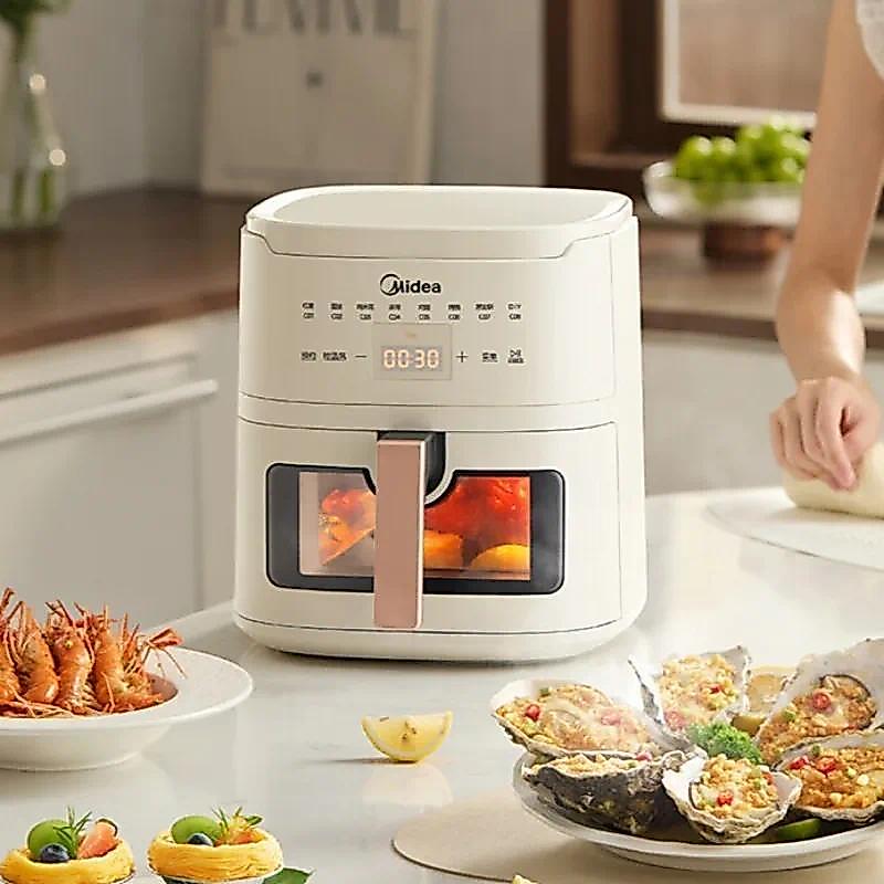 Midea Air Fryer, Household Multi-functional Electric Fryer, Smart Timer, Steaming and Baking Integra