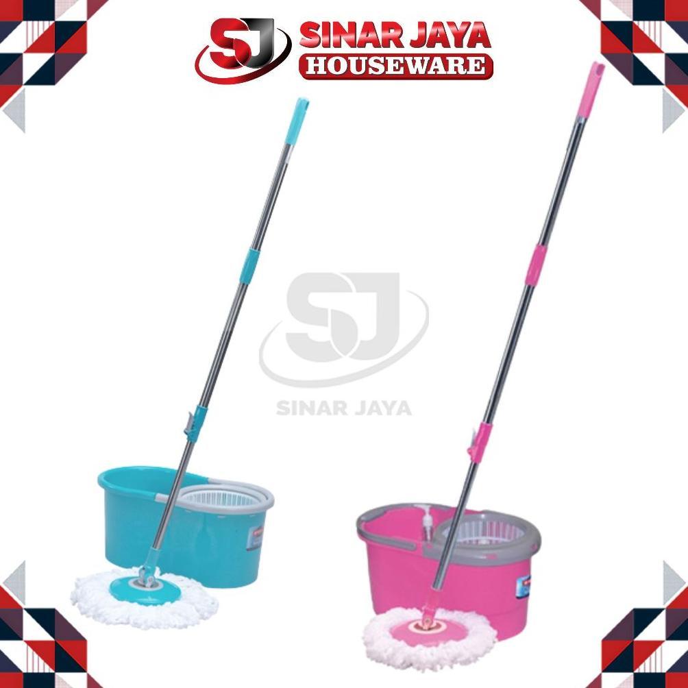 Livina Spin Mop Lion Star/Alat Pel Lantai/Tongkat Pel