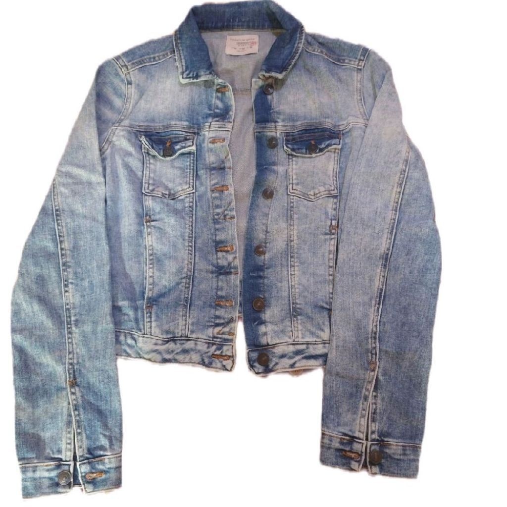 Zara Premium Wash Fitted Denim Jacket