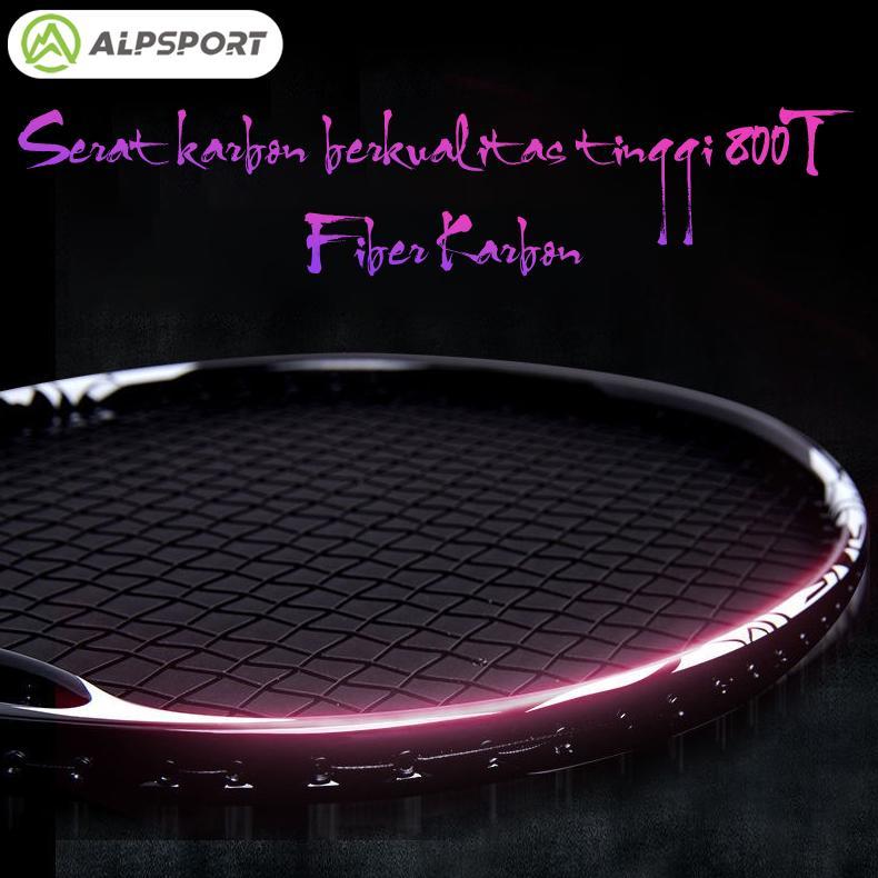 TERLARIS ALPSPORT ZHANYU 4U 38LBS G5 Hitam Raket Badminton Single 100% Full Carbon Fiber Raket BuluT