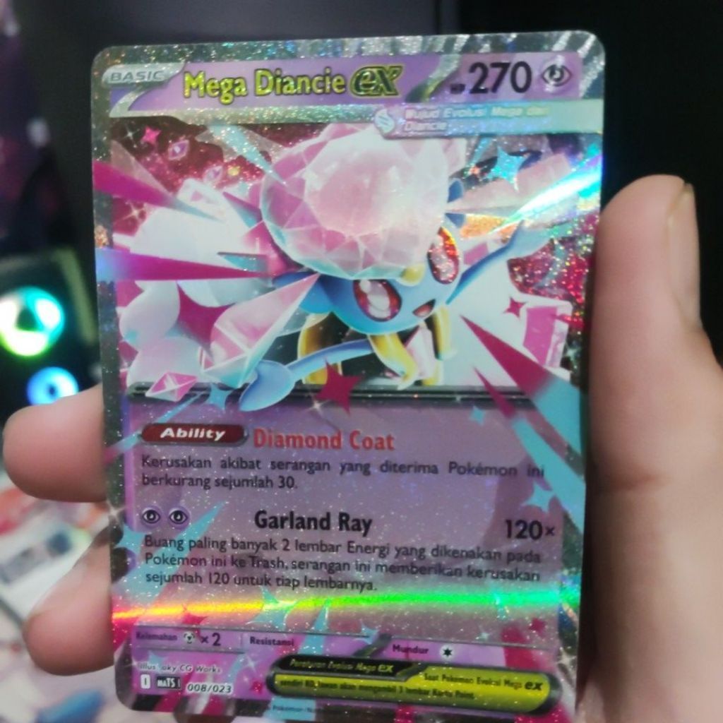 mega diancie ex rr kartu pokemon tcg indo