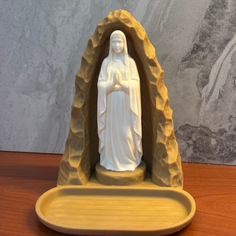 Rosary Tray Lady of Lourdes (Model Gua Maria) 3D Printed