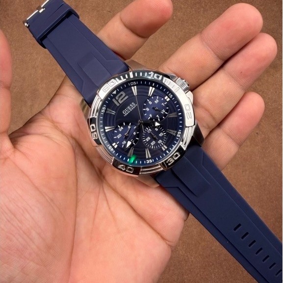JAM TANGAN PRIA GUESS OASIS BLUE W0366G2 MULTIFUNGSI ORIGINAL