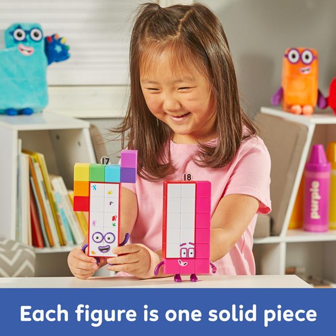 TERLARIS Numberblocks Friends Seventeen & Eighteen Figure Pack Mainan Edukasi Angka Anak Official Nu