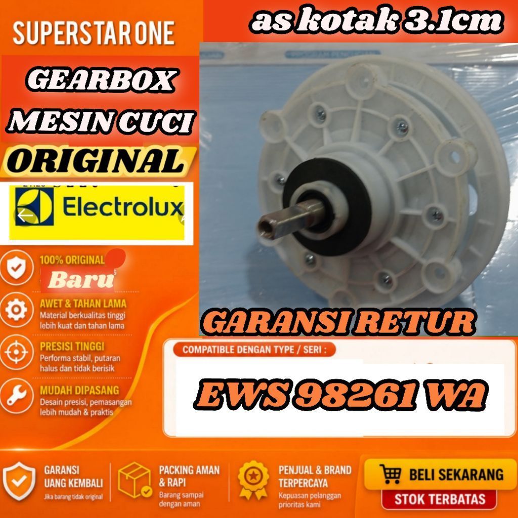 GEARBOX MESIN CUCI ELECTROLUX 2 TABUNG EWS 98261 WA