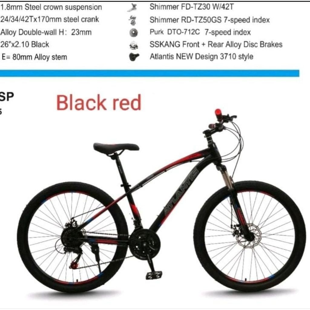 MTB 26 inch Atlantis 3×7 speed rem cakram type 735