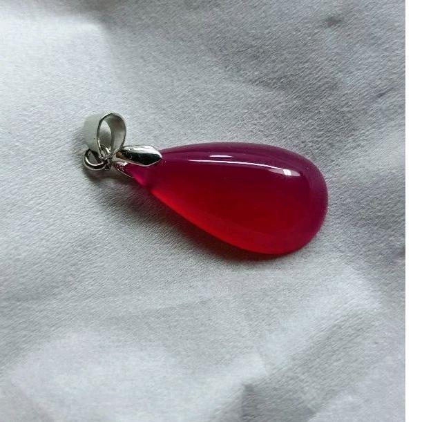 Liontin bandull/Batu akik natural RED BARON merah jambu kristal Diskon