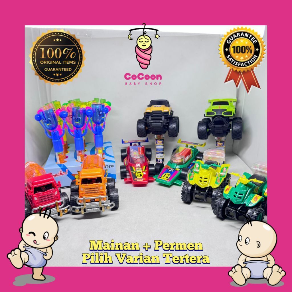 Mainan Anak Mobil Balapan Truk Mobil Mobilan Permen Camilan Snack Anak