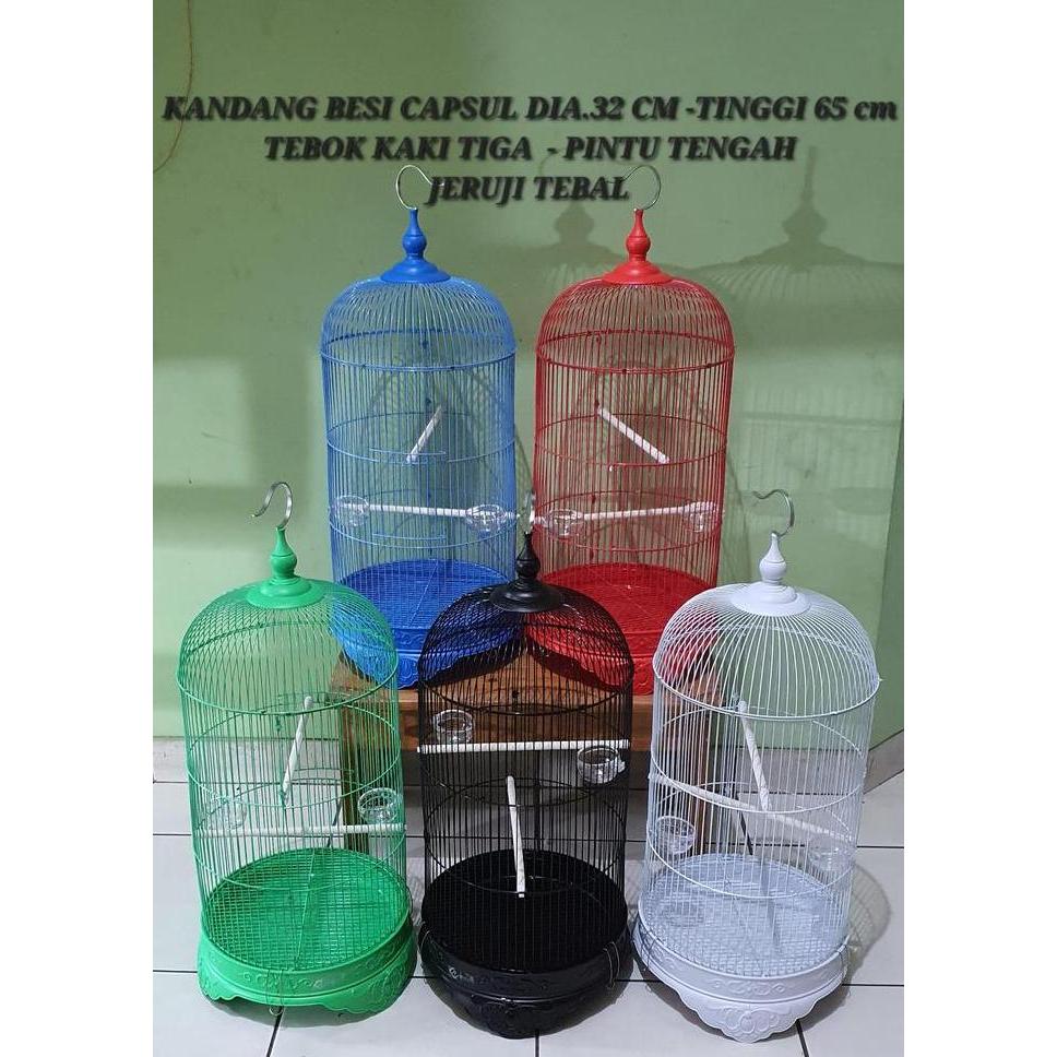 Ready...Ready...Ready...] KBD KANDANG BESI BULAT CAPSUL DAYANG JERUJI TEBAL LOVEBIRD KONIN ROBIN