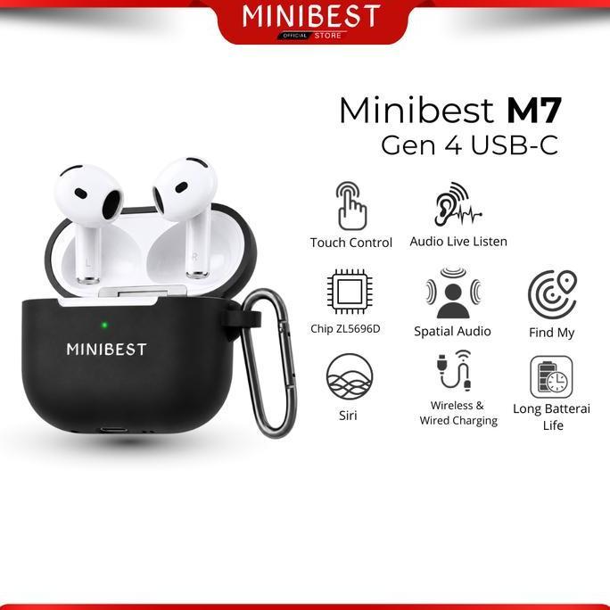 Bilobali99  - Minibest M7 Gen 4 TWS  Earphone Bluetooth Wireless Charging