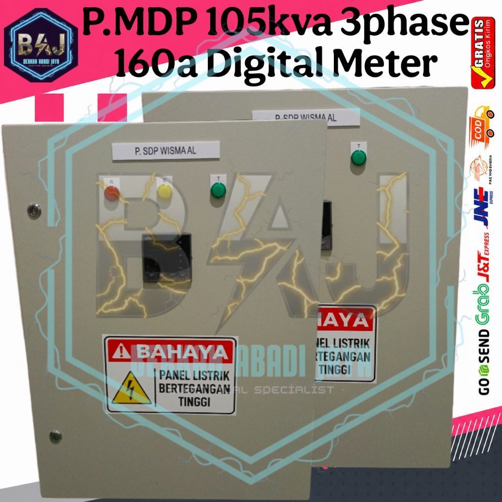 PANEL MDP 3PHASE 105KVA 3PHASE 160A DIGITAL POWER METER