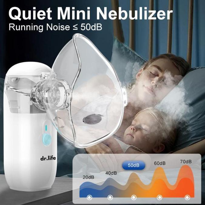 Medikit- Dr.Life Nebulizer Uap Portable Bayi & Anak Asma Oksen Pernafasan 3 Mode Uap Hidung Ingus Hh