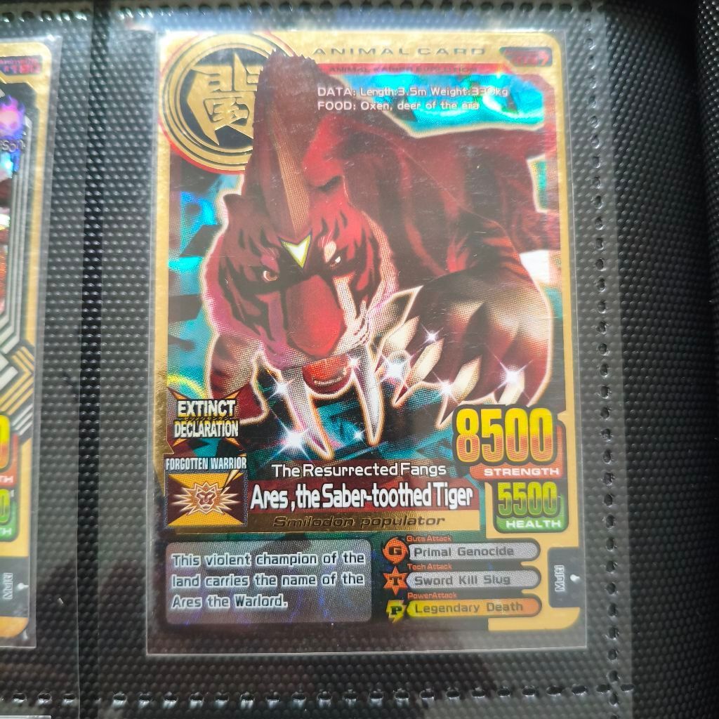 Animal Kaiser Gold Card Ares, the Saber-toothed Tiger Evo 8