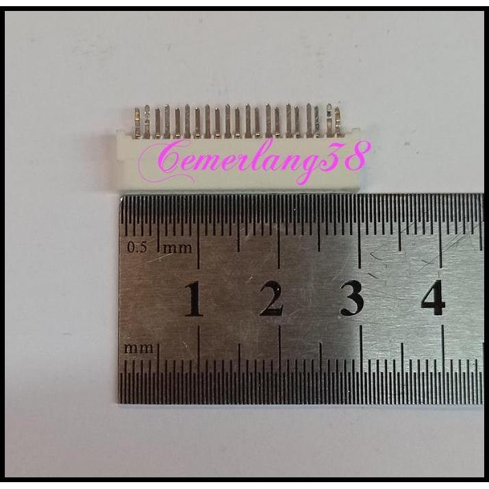 DISKON SOKET/KONEKTOR KABEL FLEXIBLE 21 PIN FFC FPC 1.25MM (KSR) 