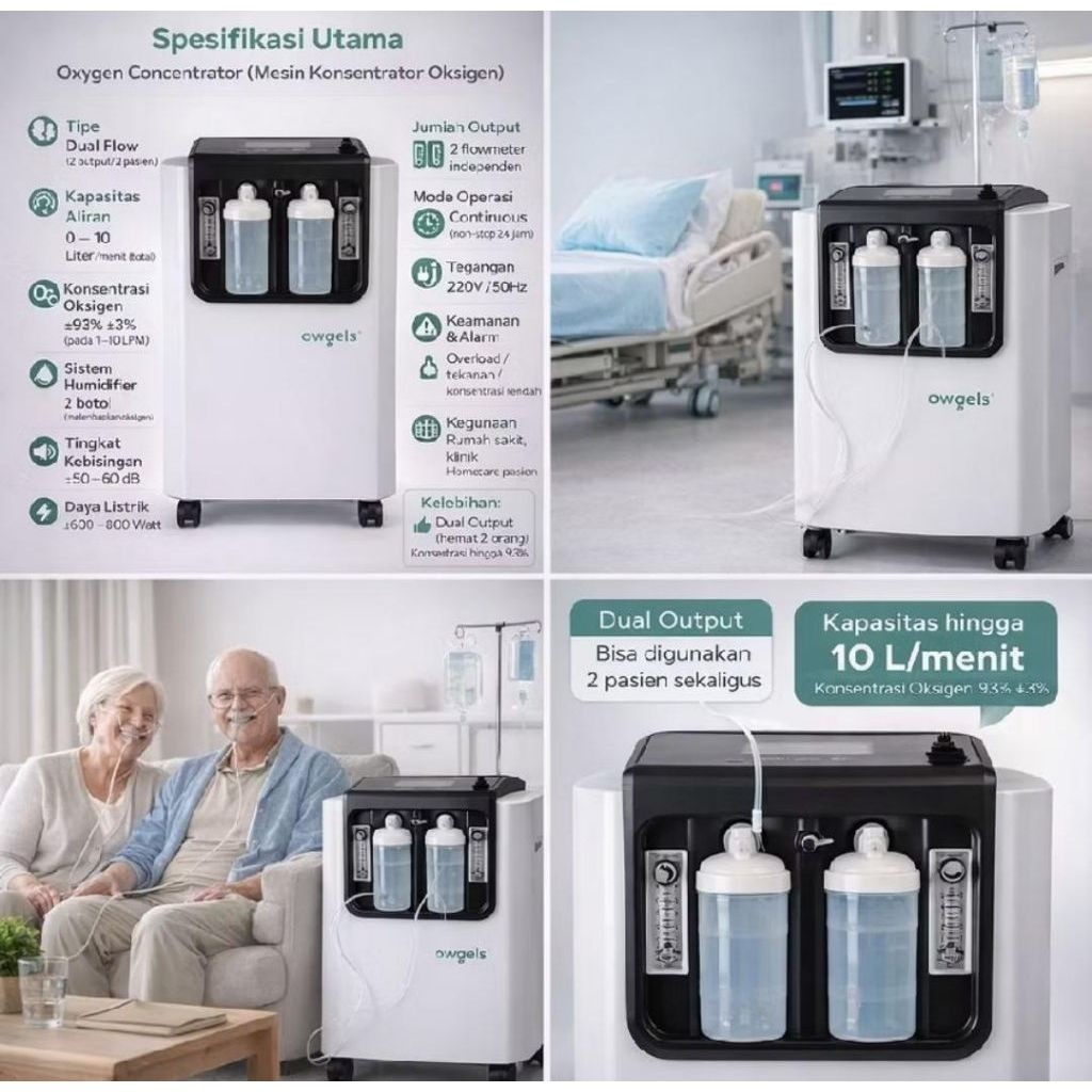 Oxygen Concentrator Owgels 10L Medical Grade