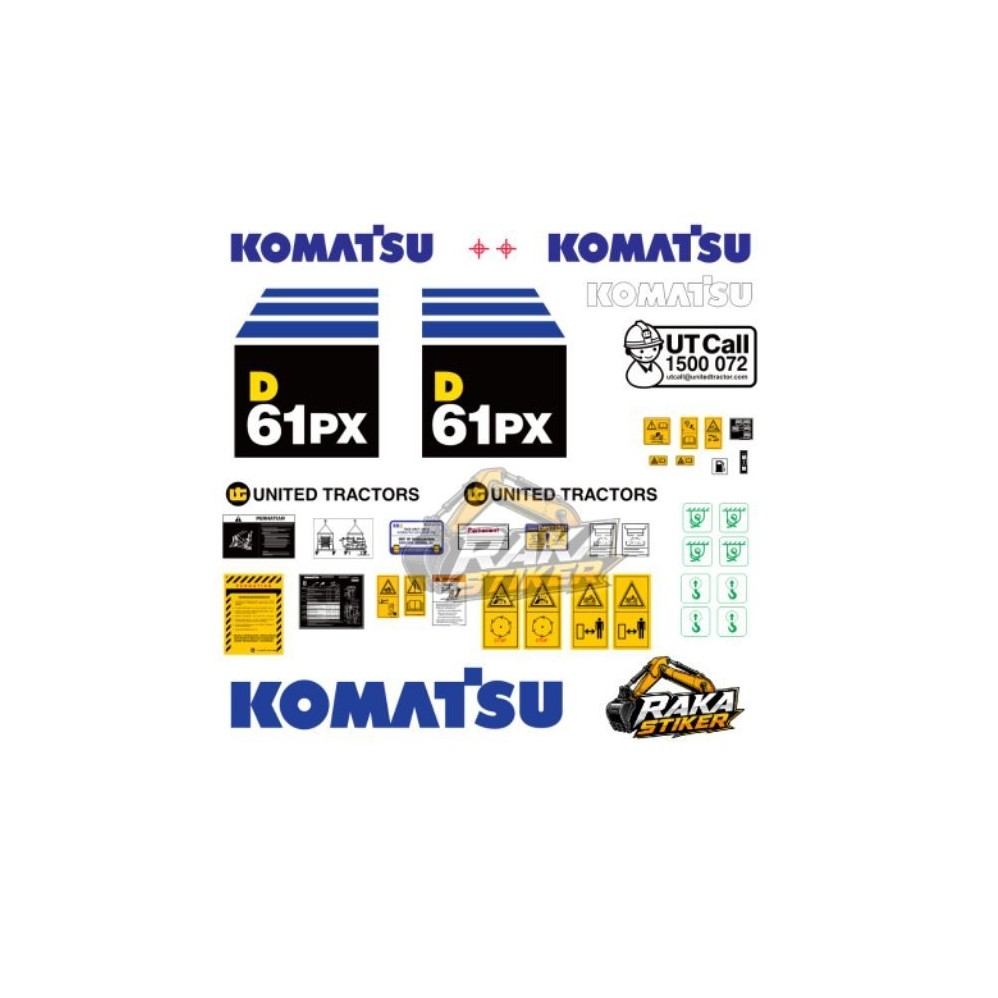 Stiker Dozer Komatsu D61PX Decal Sticker