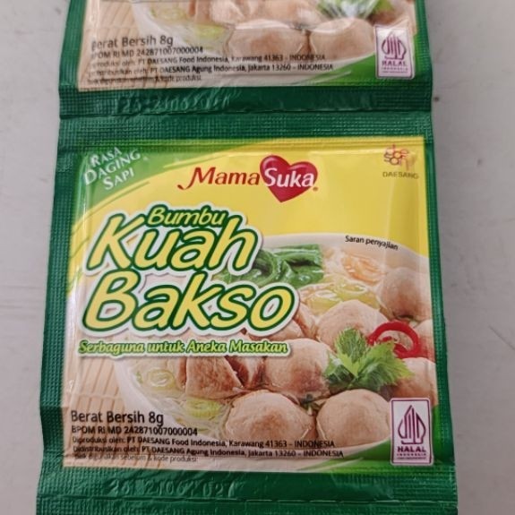 Bumbu Kuah Bakso Instan Mamasuka Rasa Sapi 8g - Praktis, Gurih, Aroma Sapi