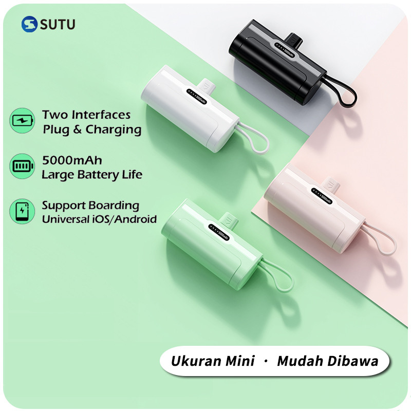 sutu Mini PowerBank 5mAh Power Bank Portabel