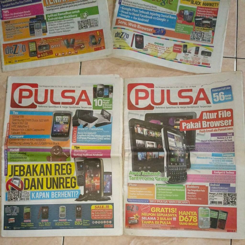 Tabloid PULSA tahun 2011 berbagai edisi layak koleksi