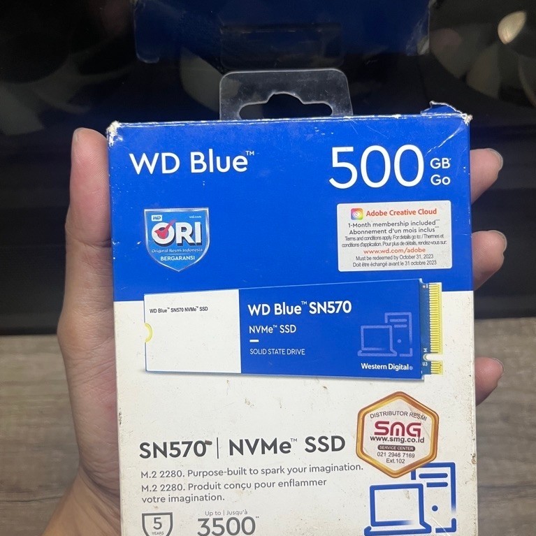 NVMe WD blue sn570 Pcie3 500gb