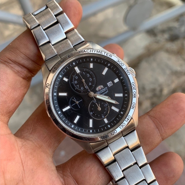 Orient kronograf jam tangan pria original preloved/second/bekas
