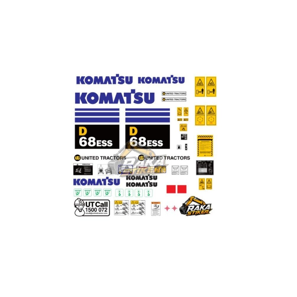 Stiker Dozer Komatsu D68ESS Decal Sticker
