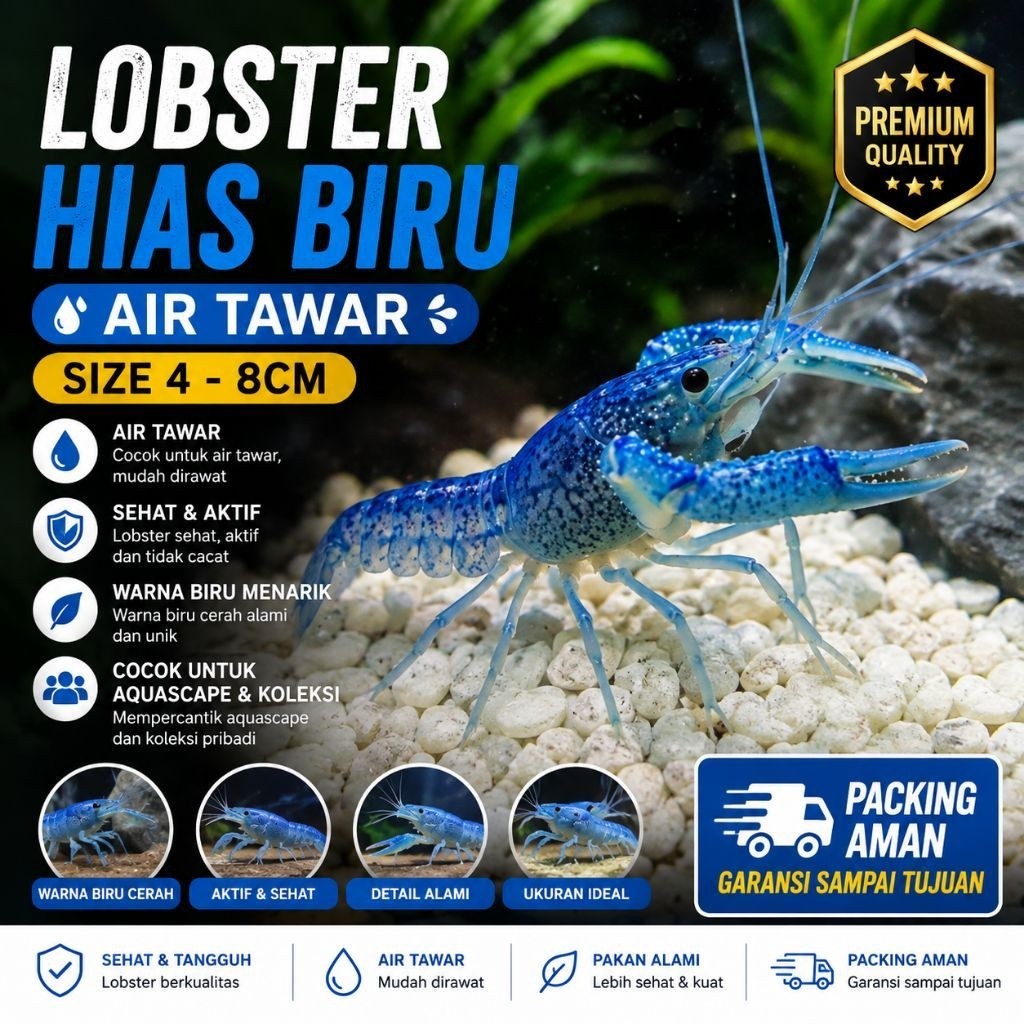 Lobster hias biru lobster lobster hias air tawar hiasan aquarium