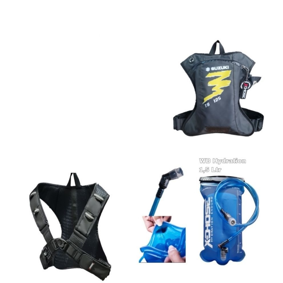 XDHOSE Tas Ransel Pria Hydropack Suzuki Ts125  motocross Adventure Trail Trabas
