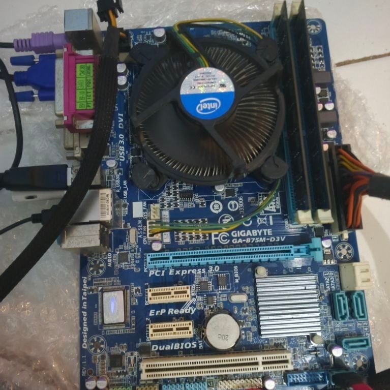 Paket Motherboard h61M+ processor i5+Ram 4gb Normal tested